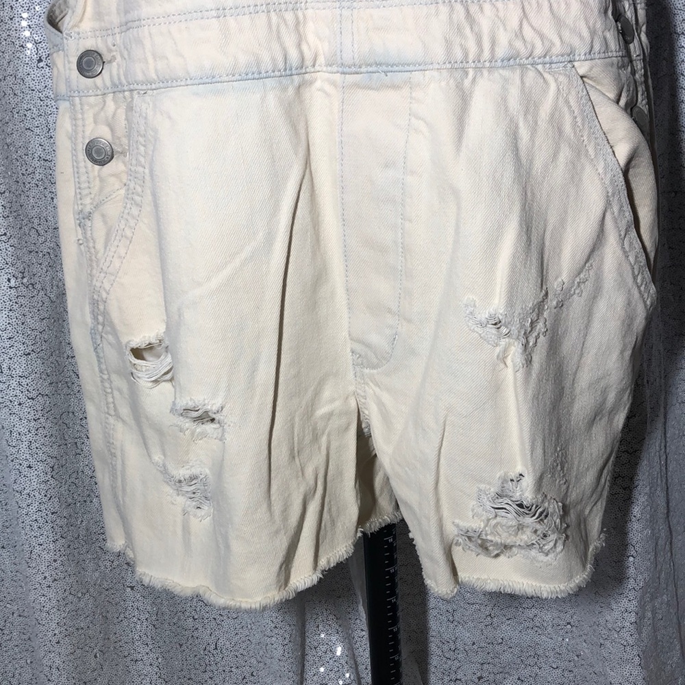 NWT American Eagle Distressed Overall Shorts - Picture 3 of 7
